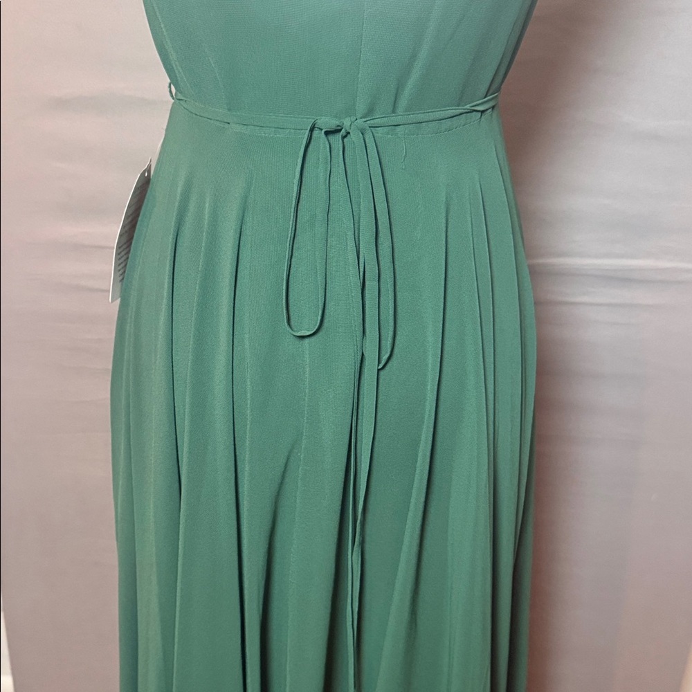 Jenny Yoo James Forest Green Chiffon Bridesmaid Gown‎ Size 2 NWT - Picture 9 of 14
